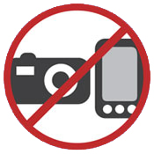 No recording via camera or cell phone
