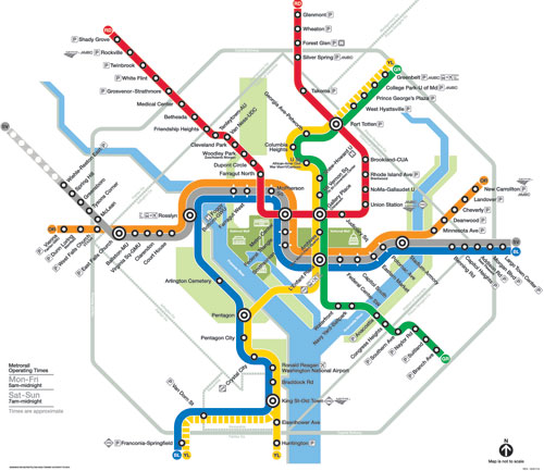 Washington DC Metro Map