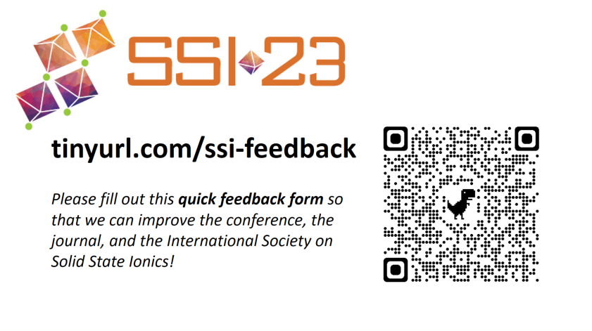 Info for SSI-23 Conference Survey/Feedback Form
