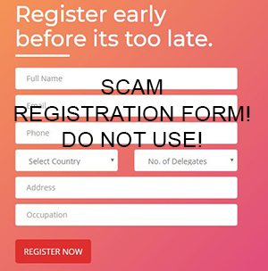 An example of a fake registration form.