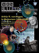  Cover of the November 2005 MRS Bulletin